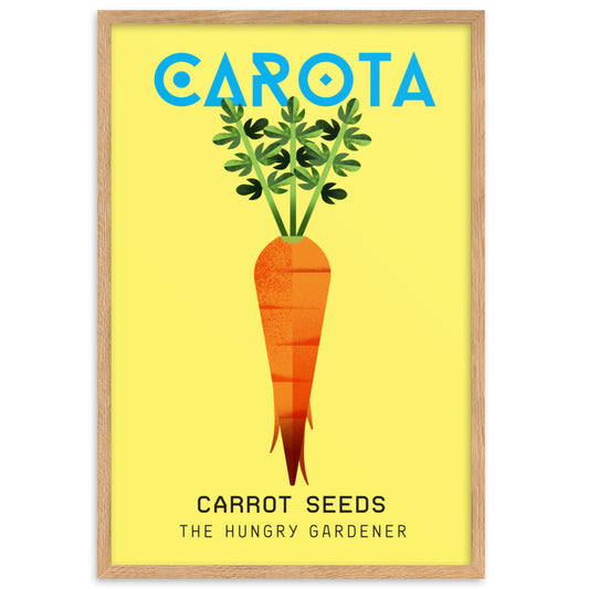 Framed Carrot Poster-The Hungry Gardener